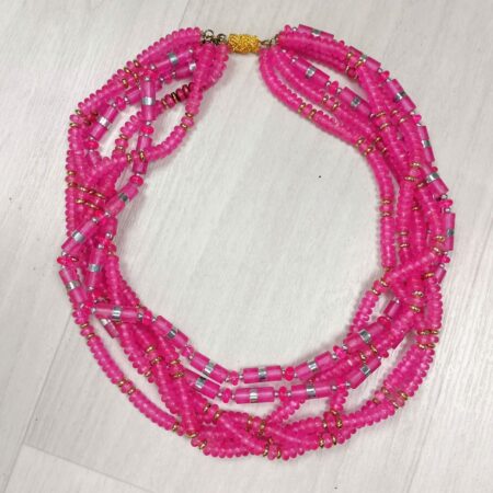 collana vintage fucsia