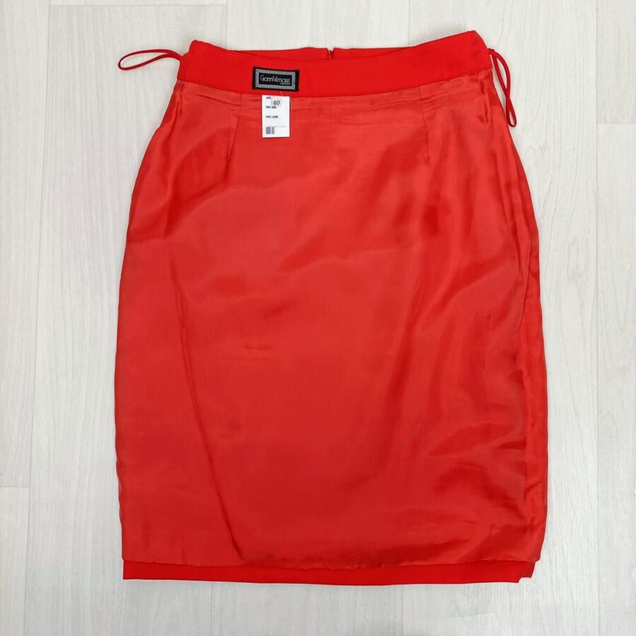 vintage red skirt gianni versace