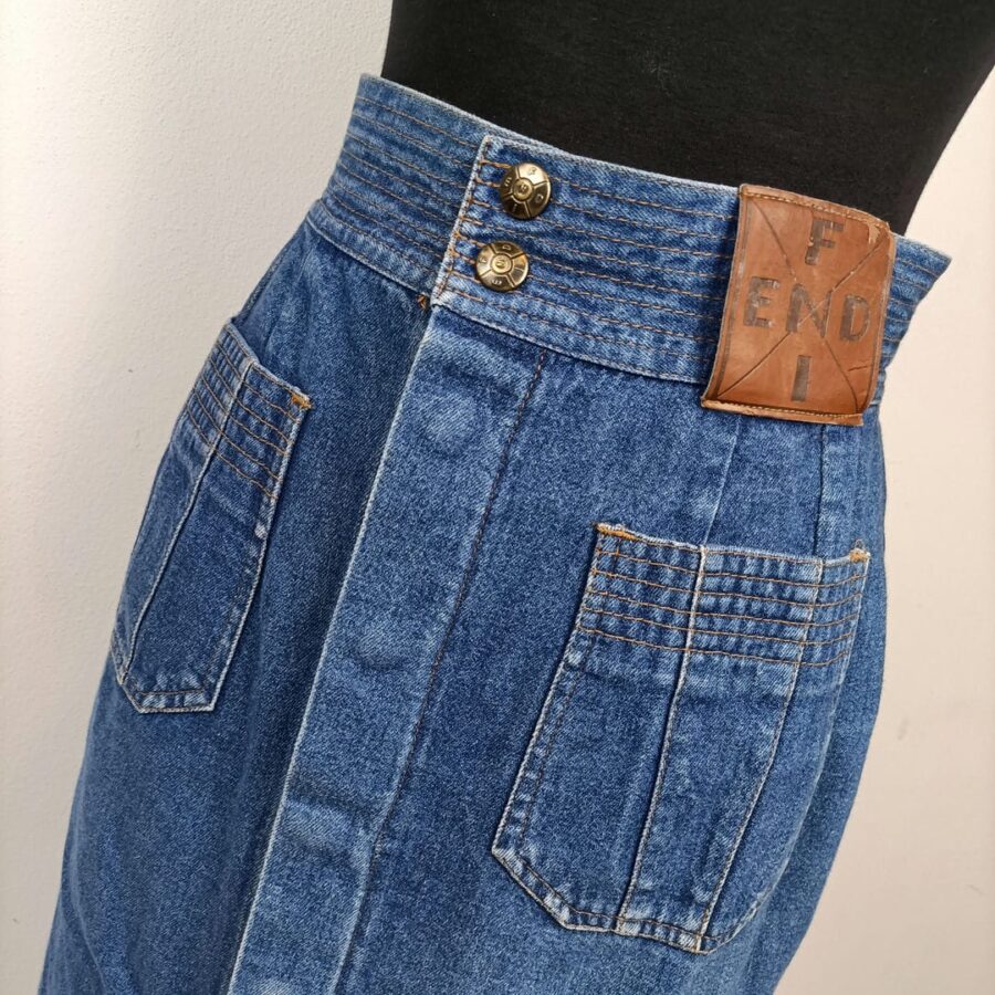 1980s denim skirt