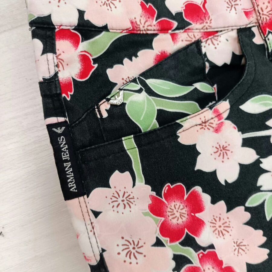 pantaloni a fiori vintage