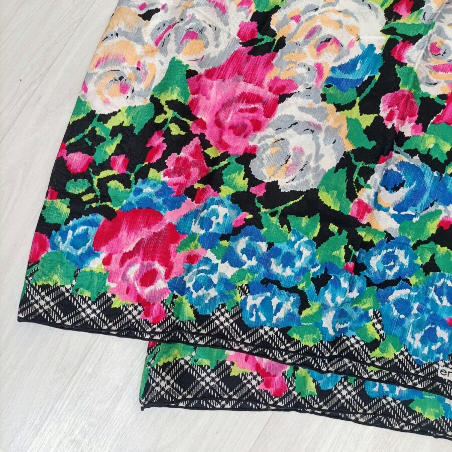 gran foulard seta vintage a fiori