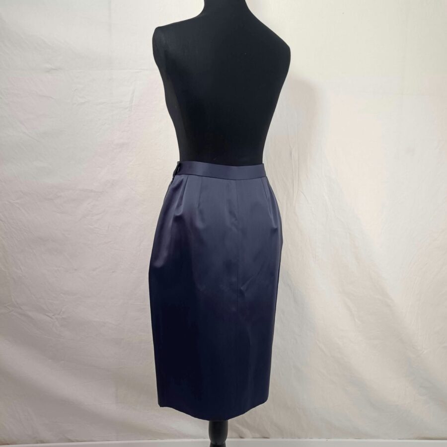 vintage blue skirt ysl