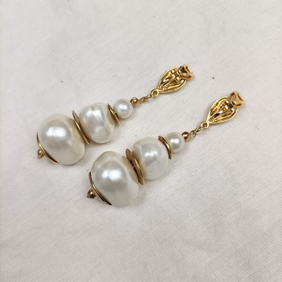 orecchini perle barocche anni 70