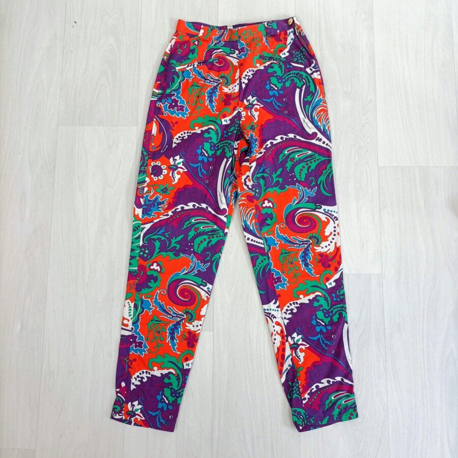 pantaloni astratti multicolore