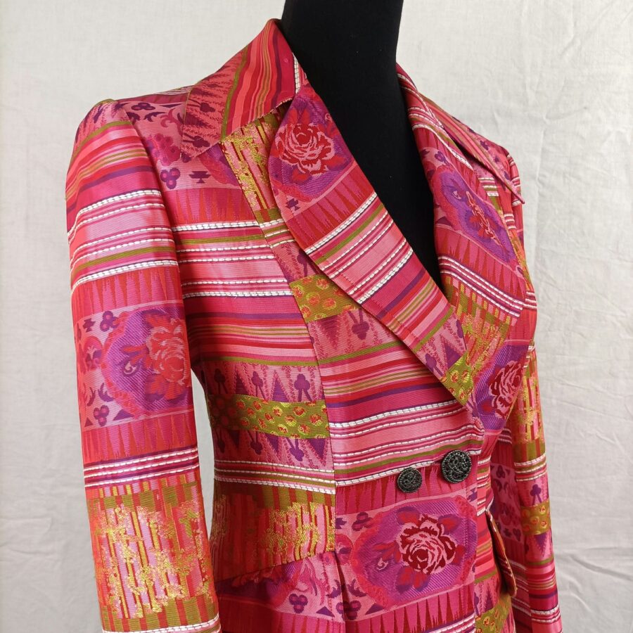 cappotto rosa lungo vintage anni 90