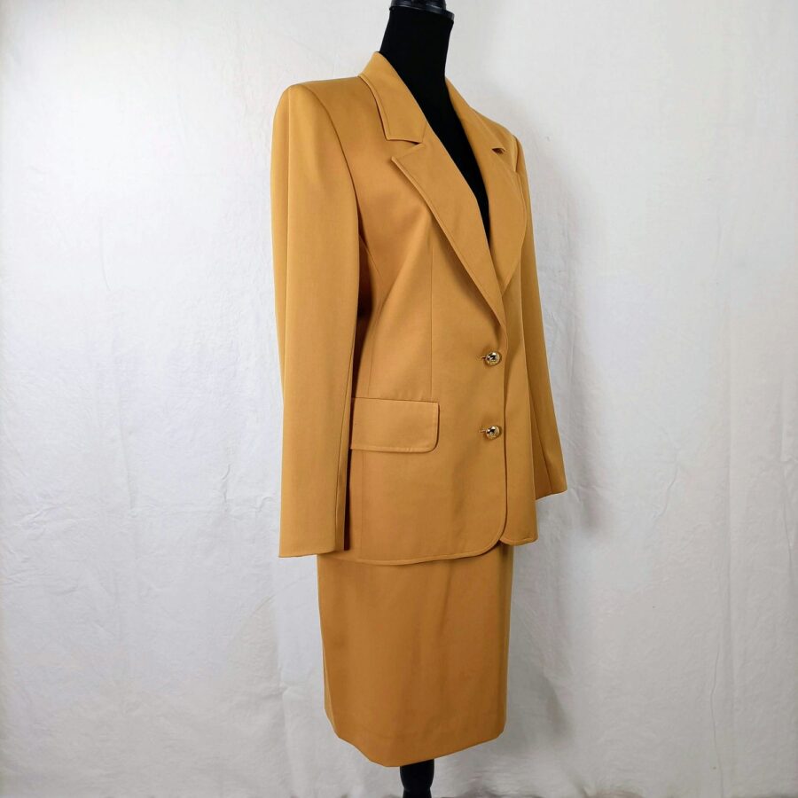 mustard yellow vintage suit for women