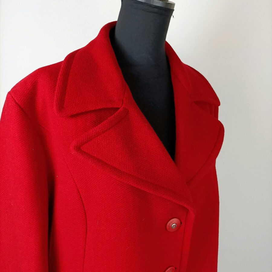 vintage red coat oversize