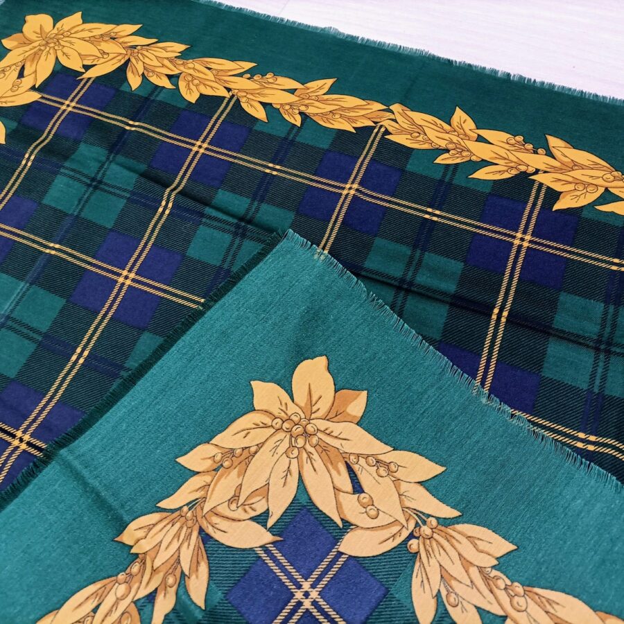 sciarpa vintage lana verde
