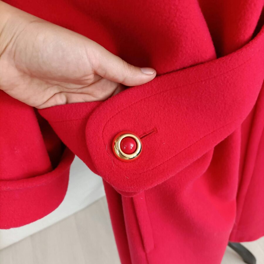 cappotto donna in lana rossa