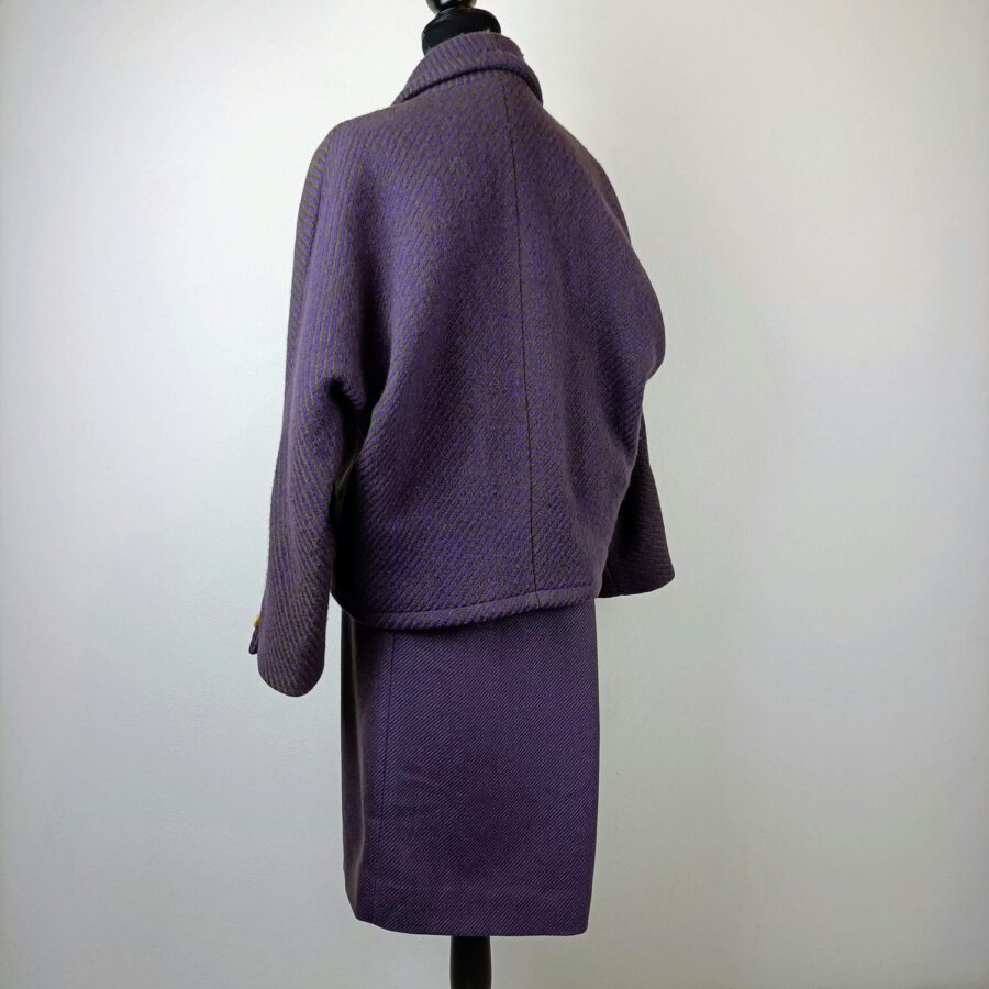 vintage purple skirt suit