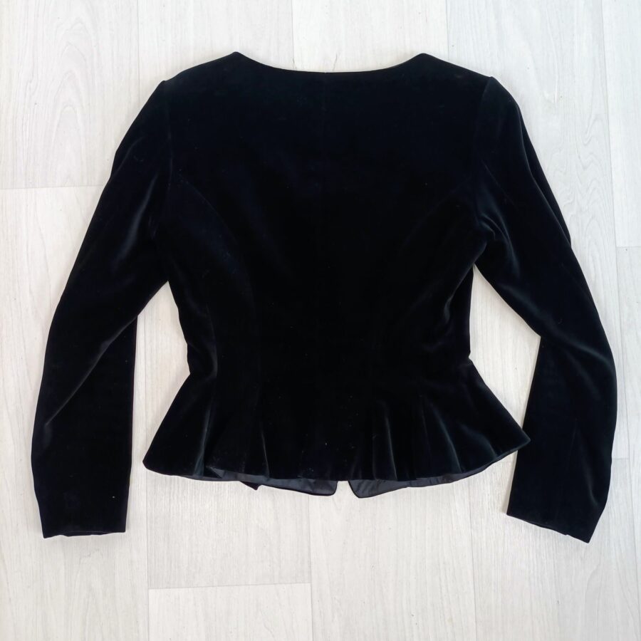 Giacca velluto nero donna Kenzo Paris vintage 70s