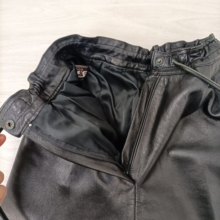 black leather vintage trousers