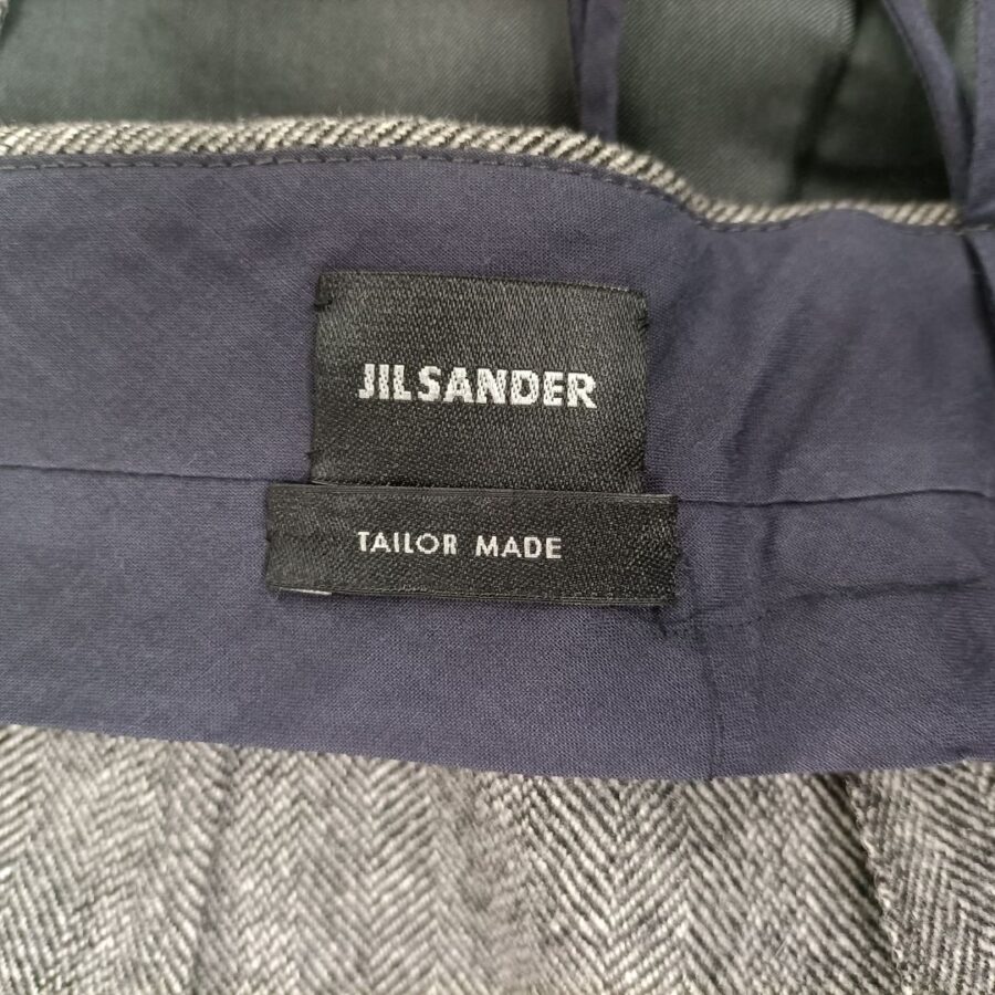 Jil Sander pantaloni grigi in lana 1990s