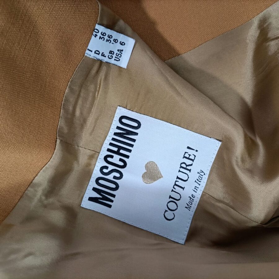 Moschino Couture gilet 90s color senape