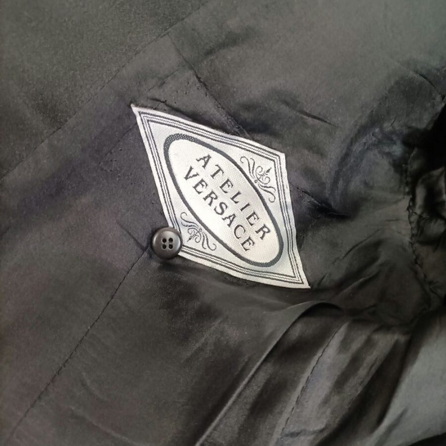 Atelier Versace giacca corta nera vintage 90s