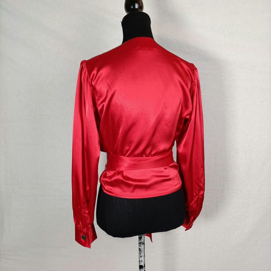 silk red blouse