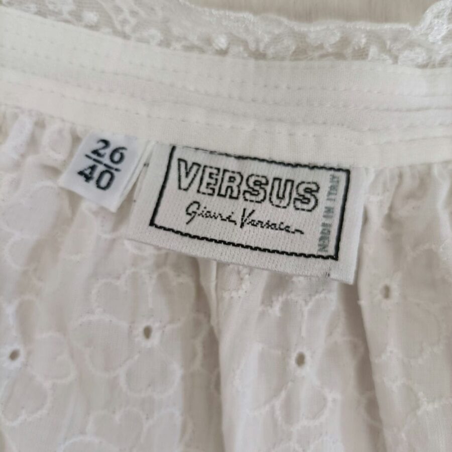 Camicia di pizzo bianca Versace vintage