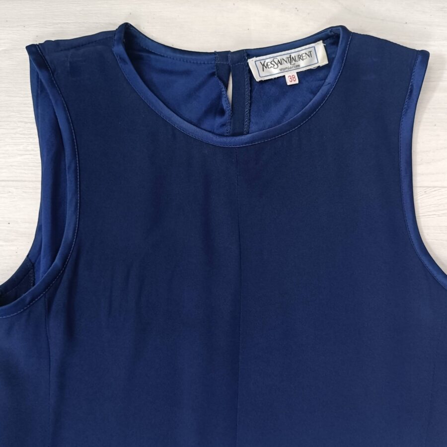 vestito blu ysl