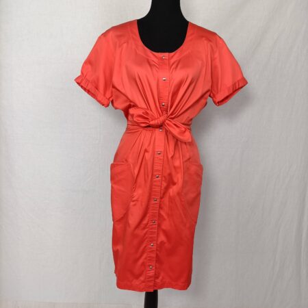 Mugler orange dress