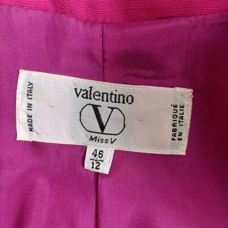 Tailleur rosa in seta Valentino 1980s