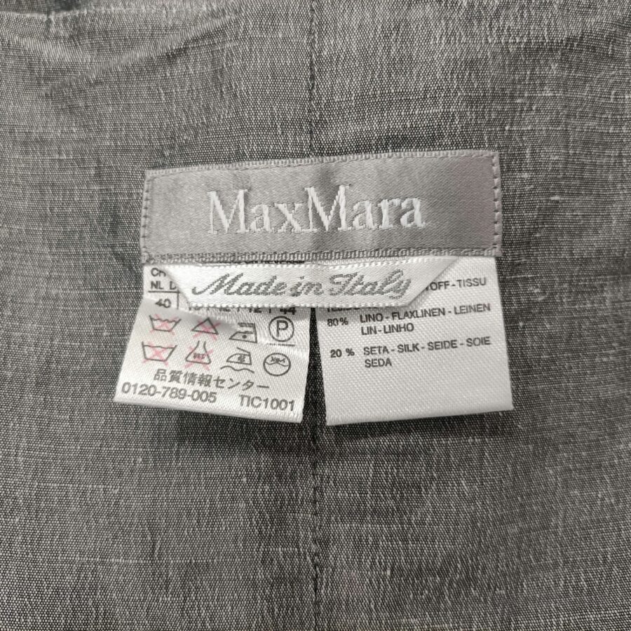 Vestito in lino grigio Max Mara 90s