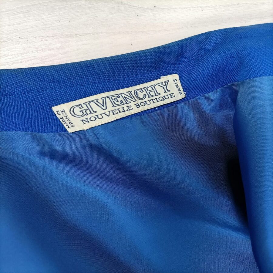 Givenchy vintage 1980 abito blu in lino