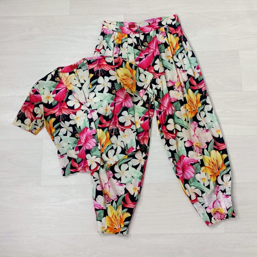 Completo a fiori Kenzo Paris vintage 70s