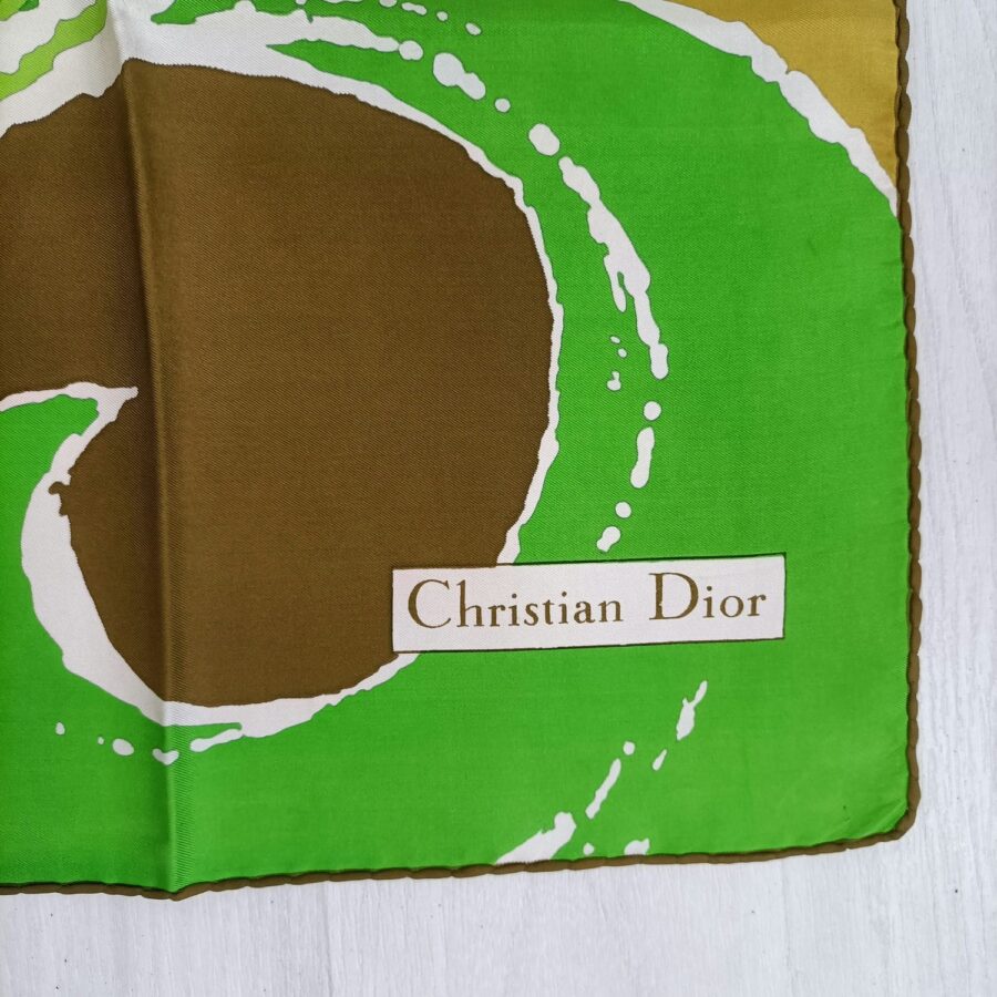 Foulard verde con fiore Christian Dior