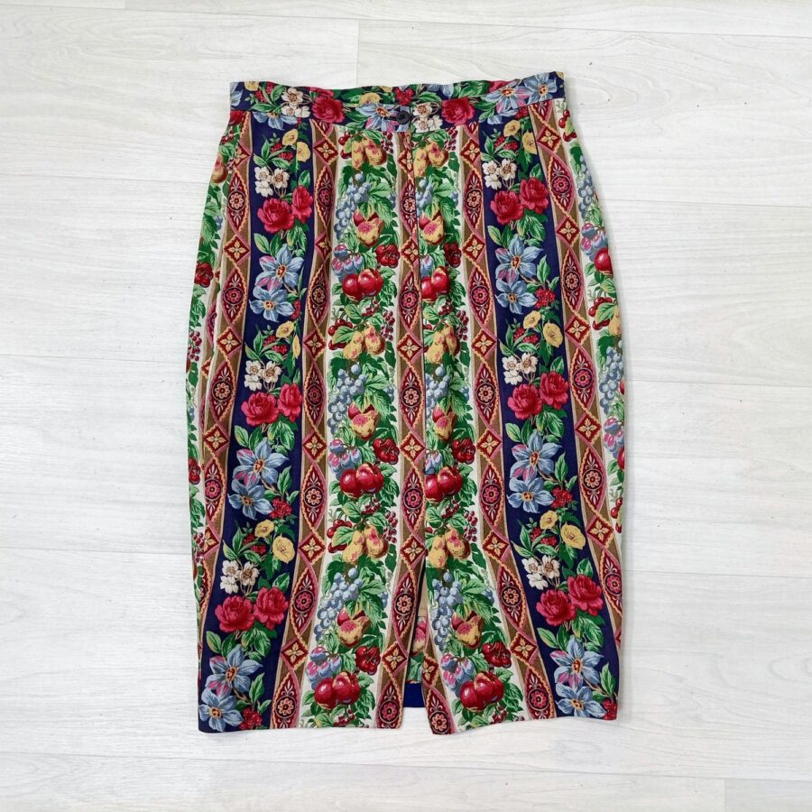 vintage fruit skirt