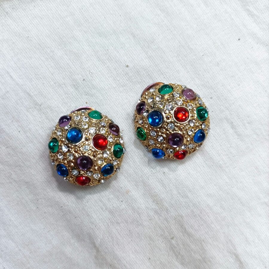 Orecchini con cabochon vintage anni '60