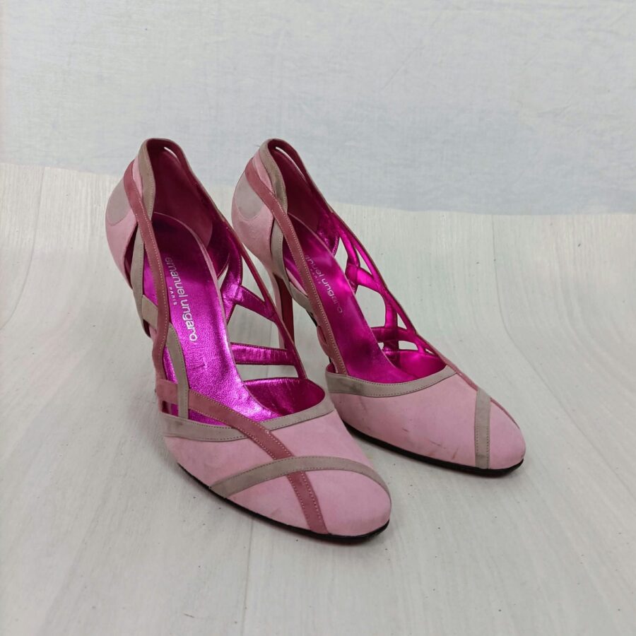 scarpe con il tacco rosa bon ton