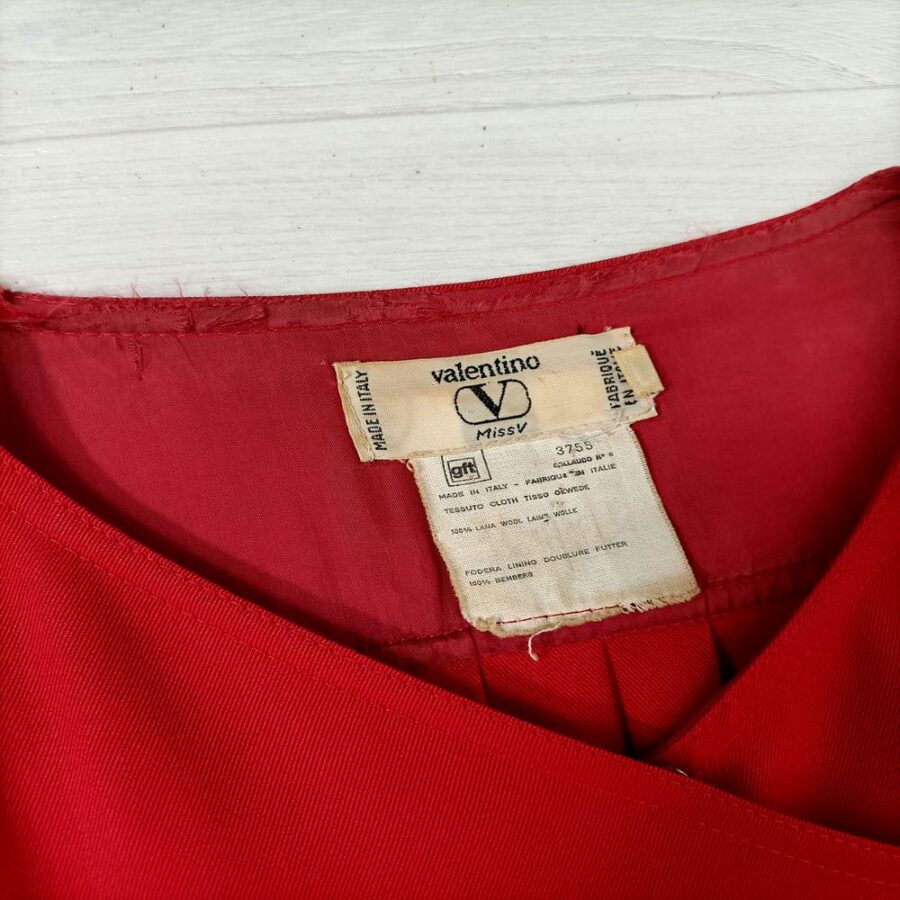 Vestito rosso Valentino vintage anni 80