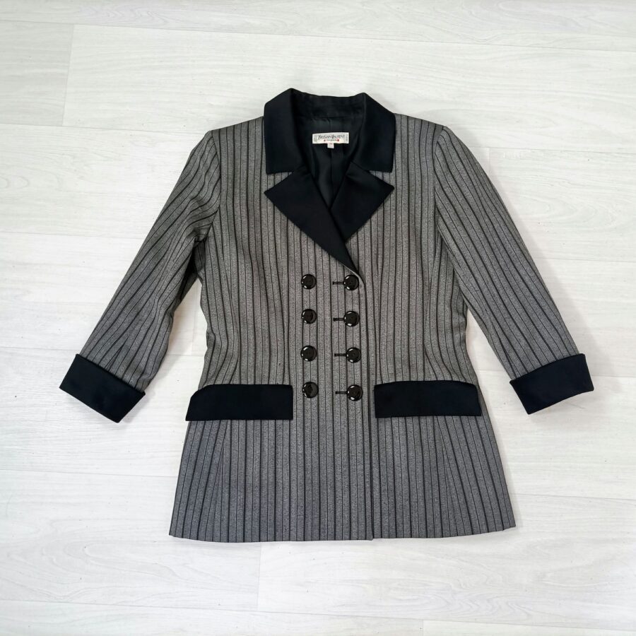 Saint Laurent blazer gessato doppiopetto