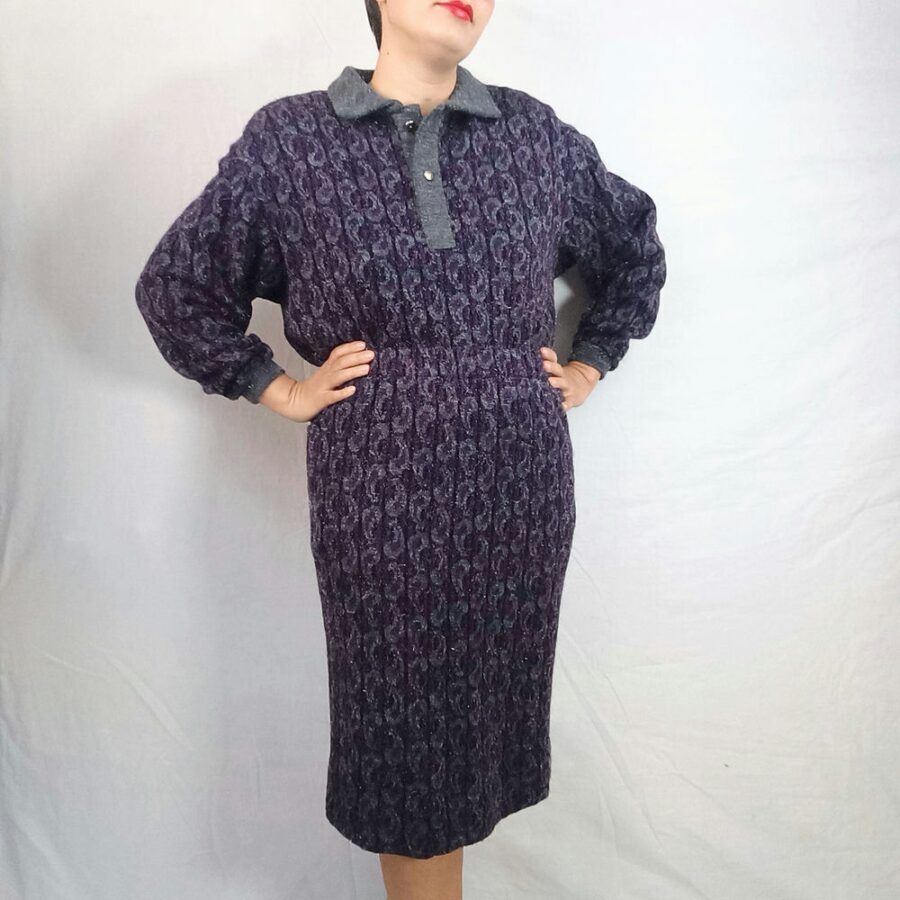 Completo da donna viola Pierre Cardin vintage 80s