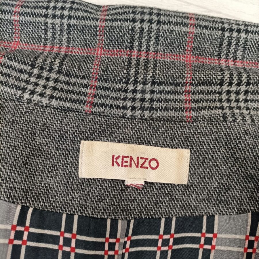 Kenzo vintage giacca da donna grigia in lana