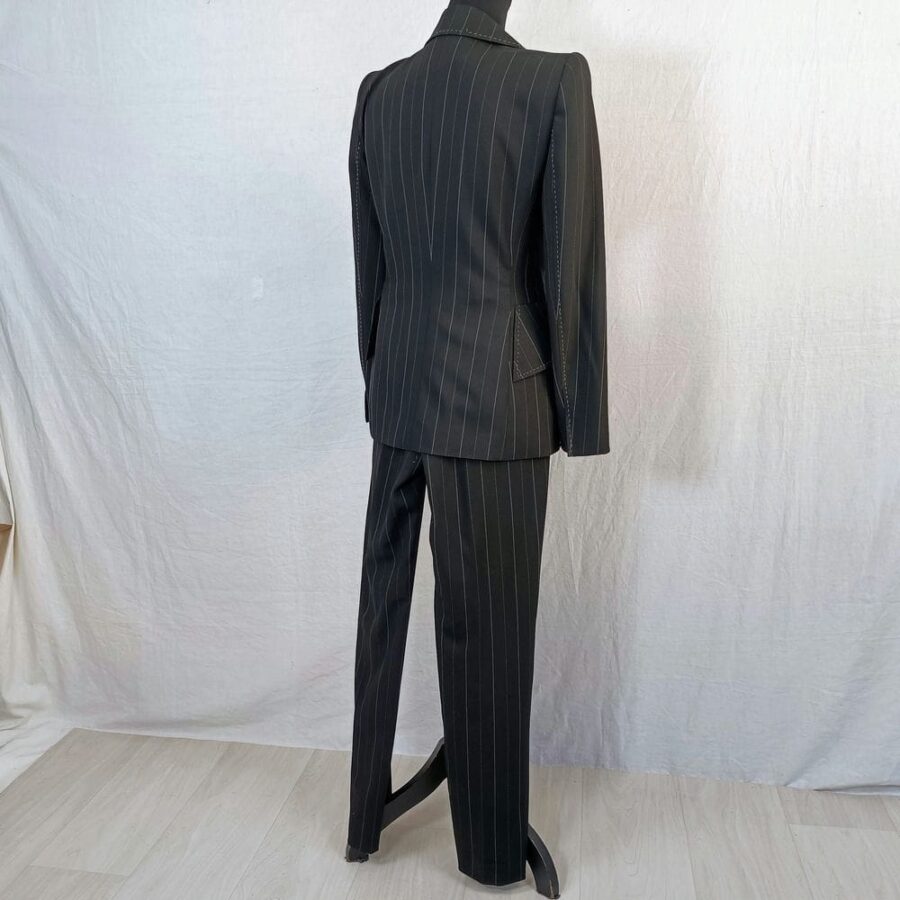 women pants suit pinstriped