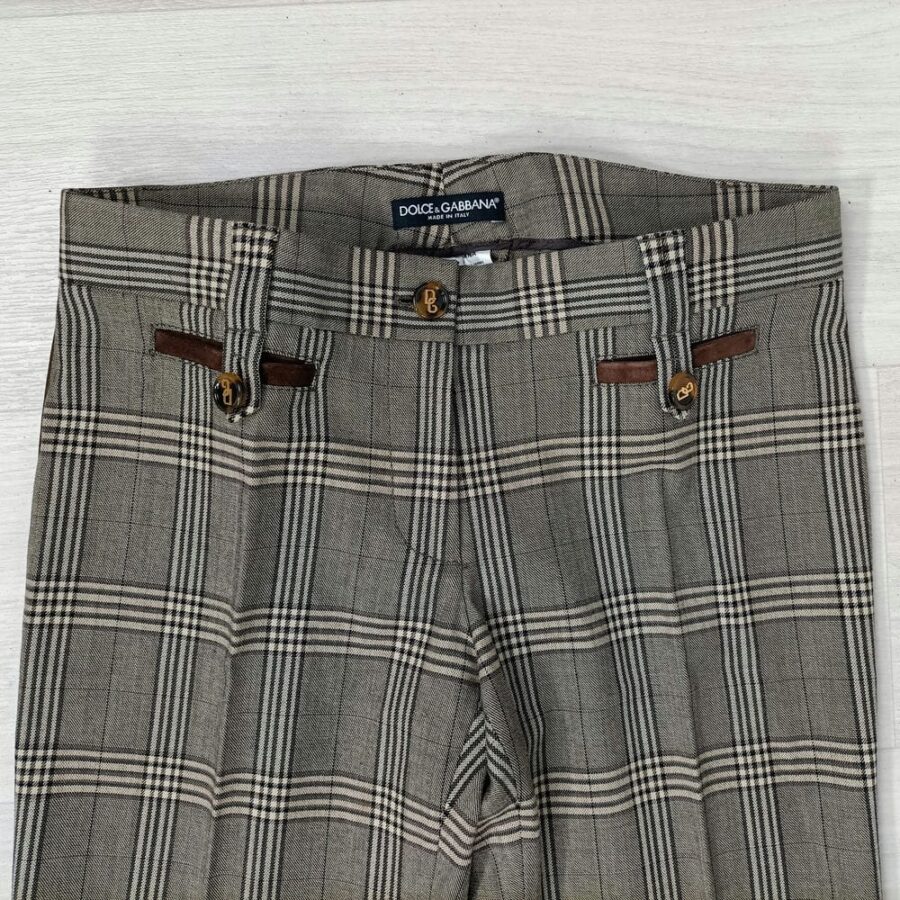 pantaloni tartan vintage