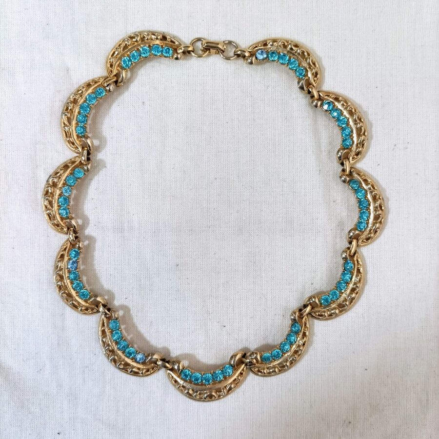 Collana vintage azzurra