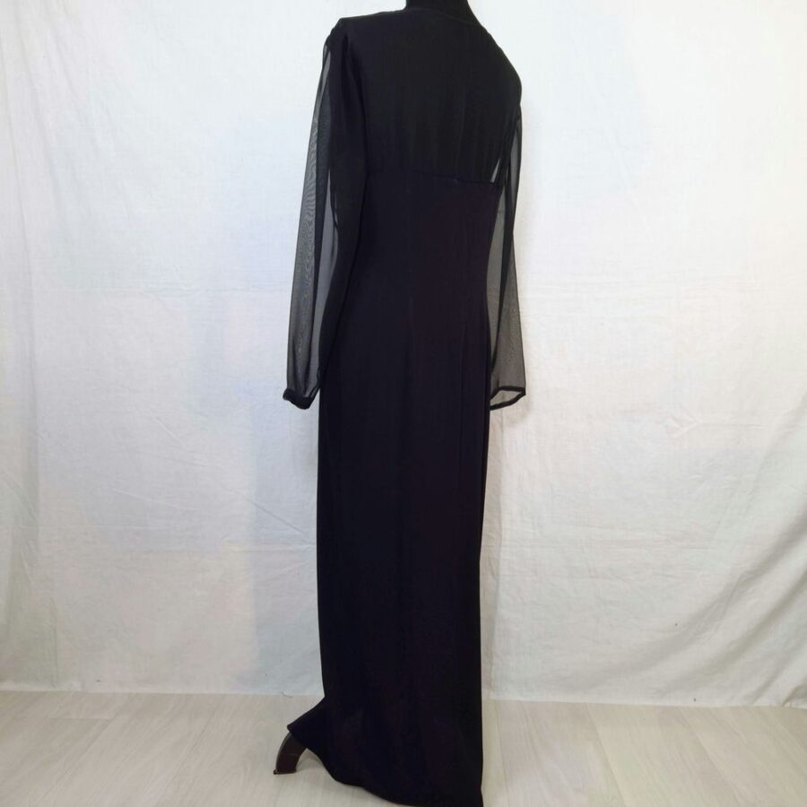 maxi abito nero vintage