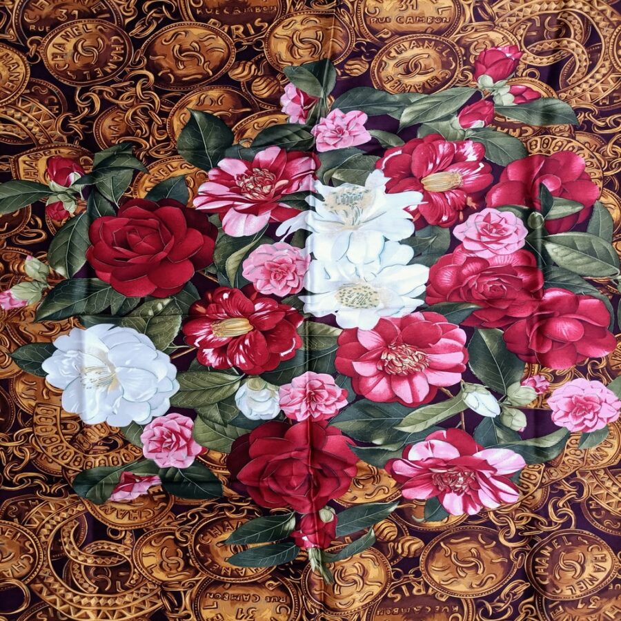 Chanel vintage silk scarf