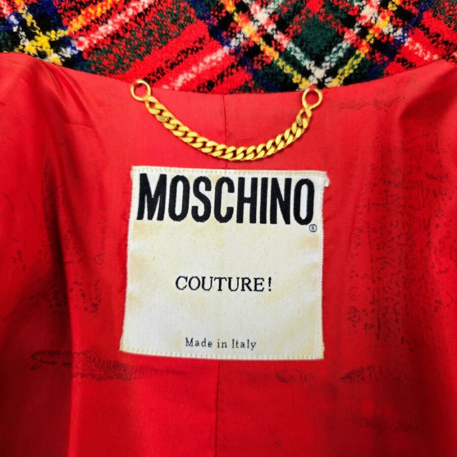 Giacca scozzese Moschino Couture vintage