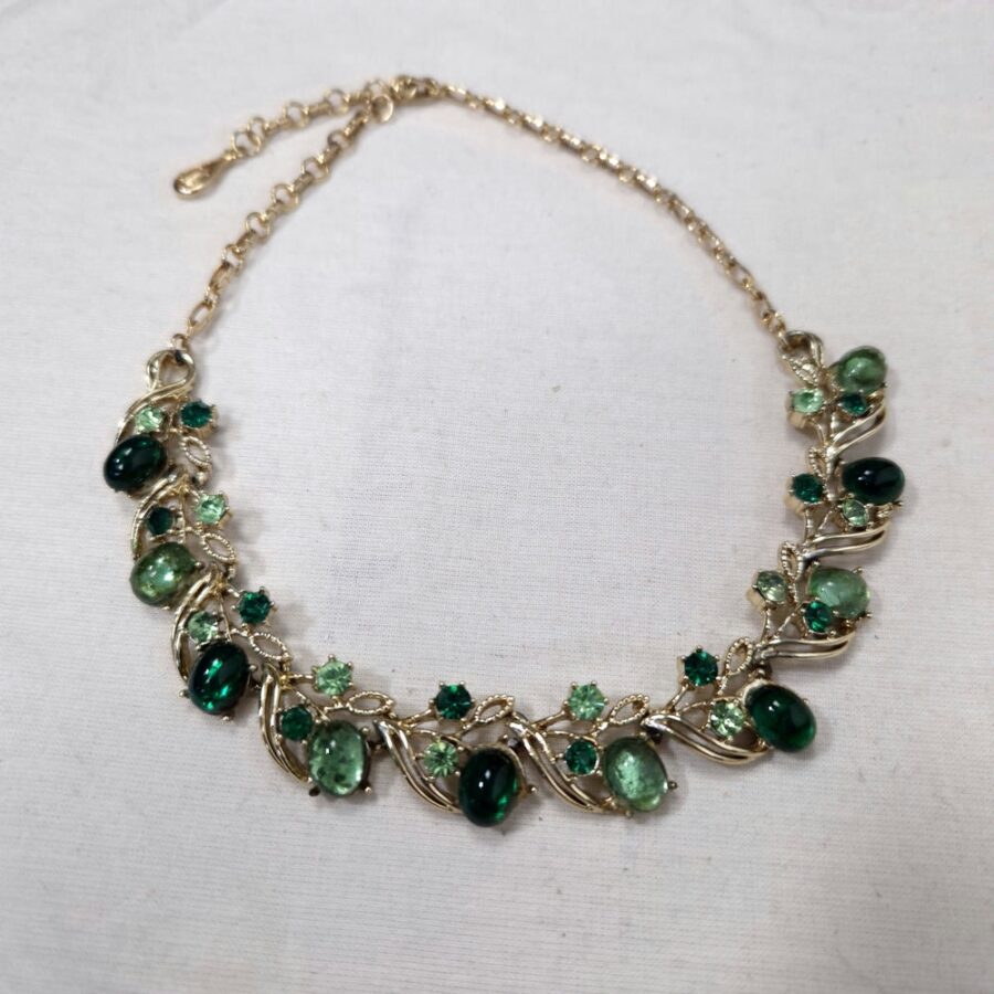 collana vintage verde anni 50