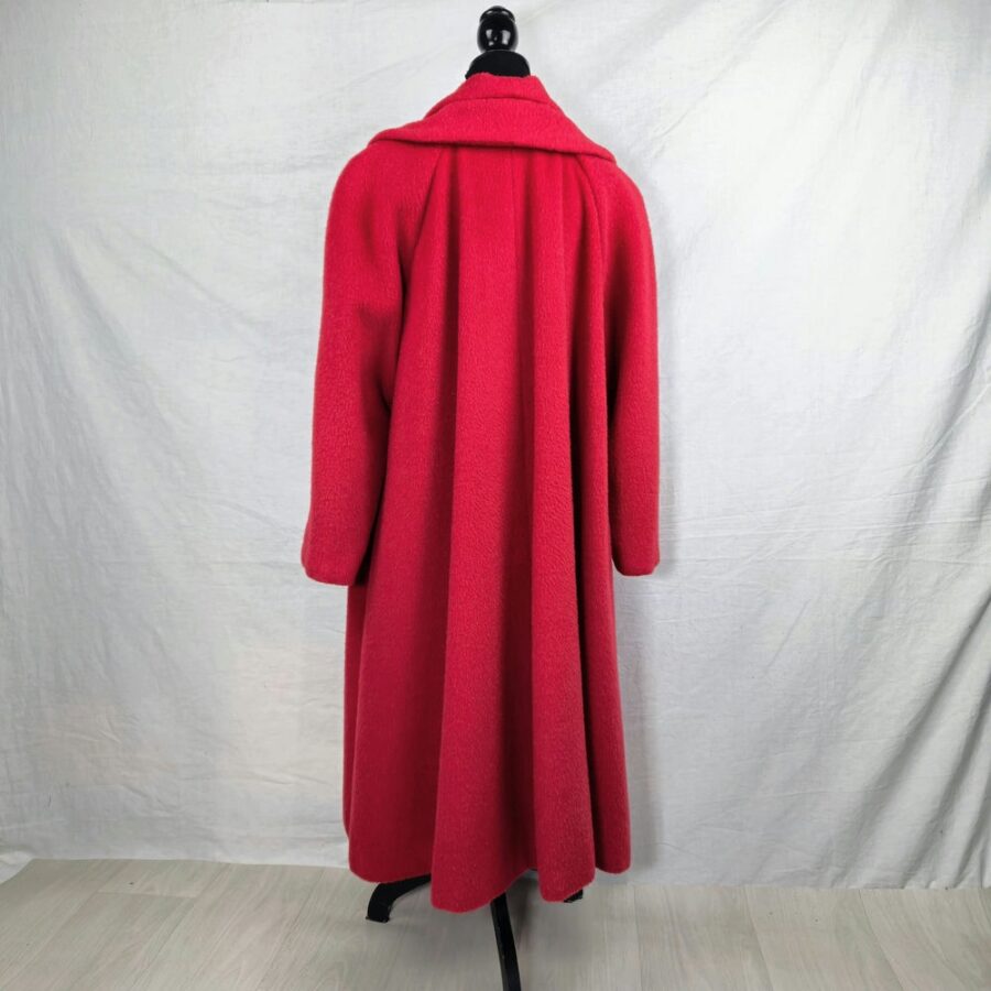 Cappotto oversize donna rosso vintage anni Ottanta