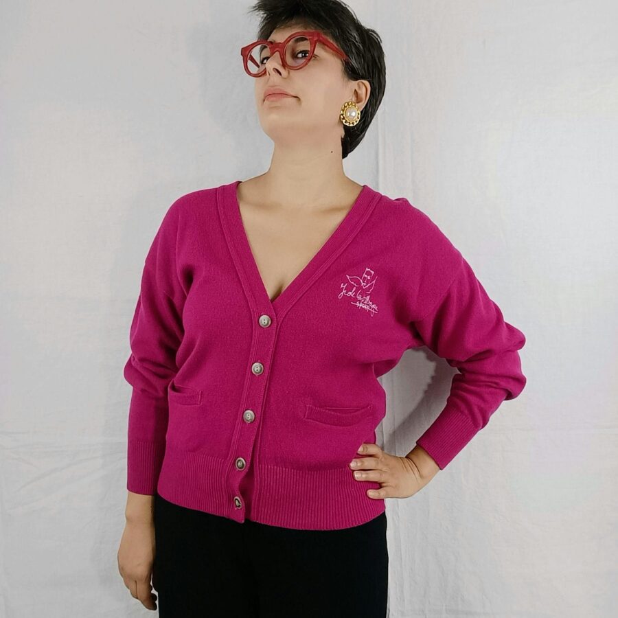 fuchsia vintage jumper