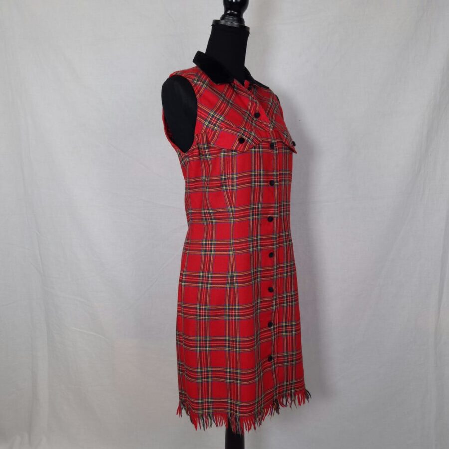 vestito tartan rosso