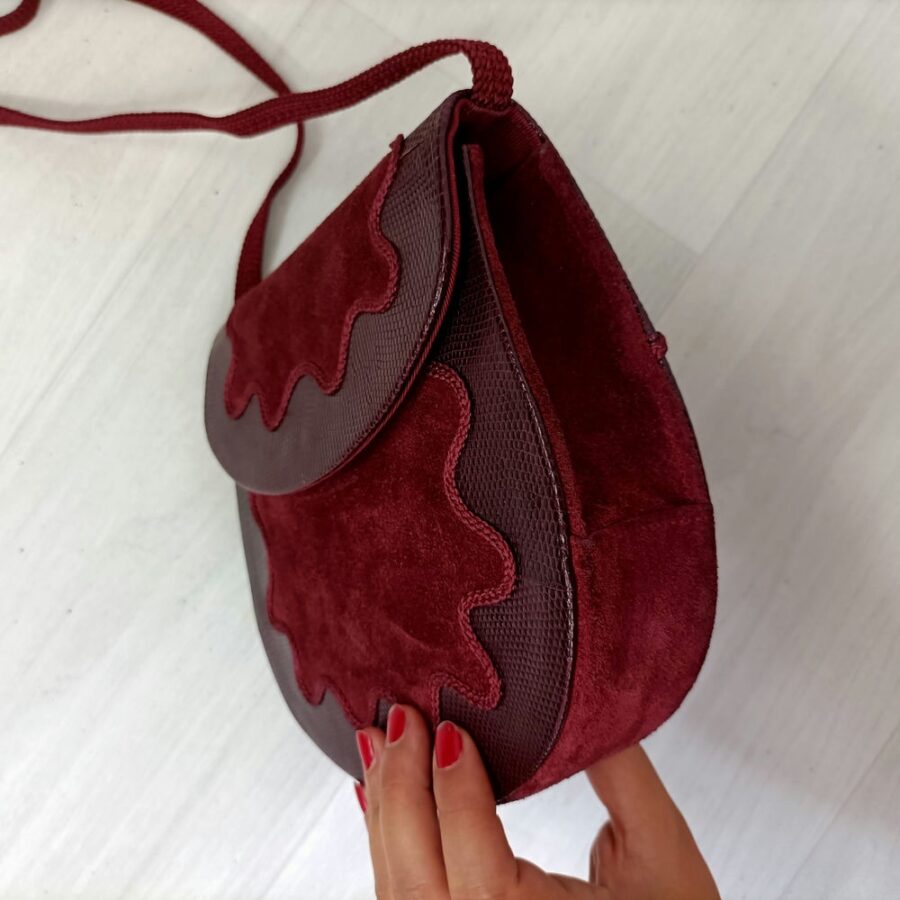 burgundy leather bag