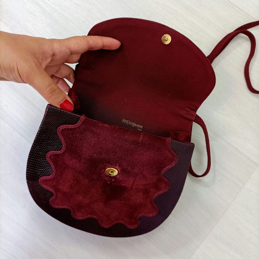 Borsa YSL in pelle bordeaux