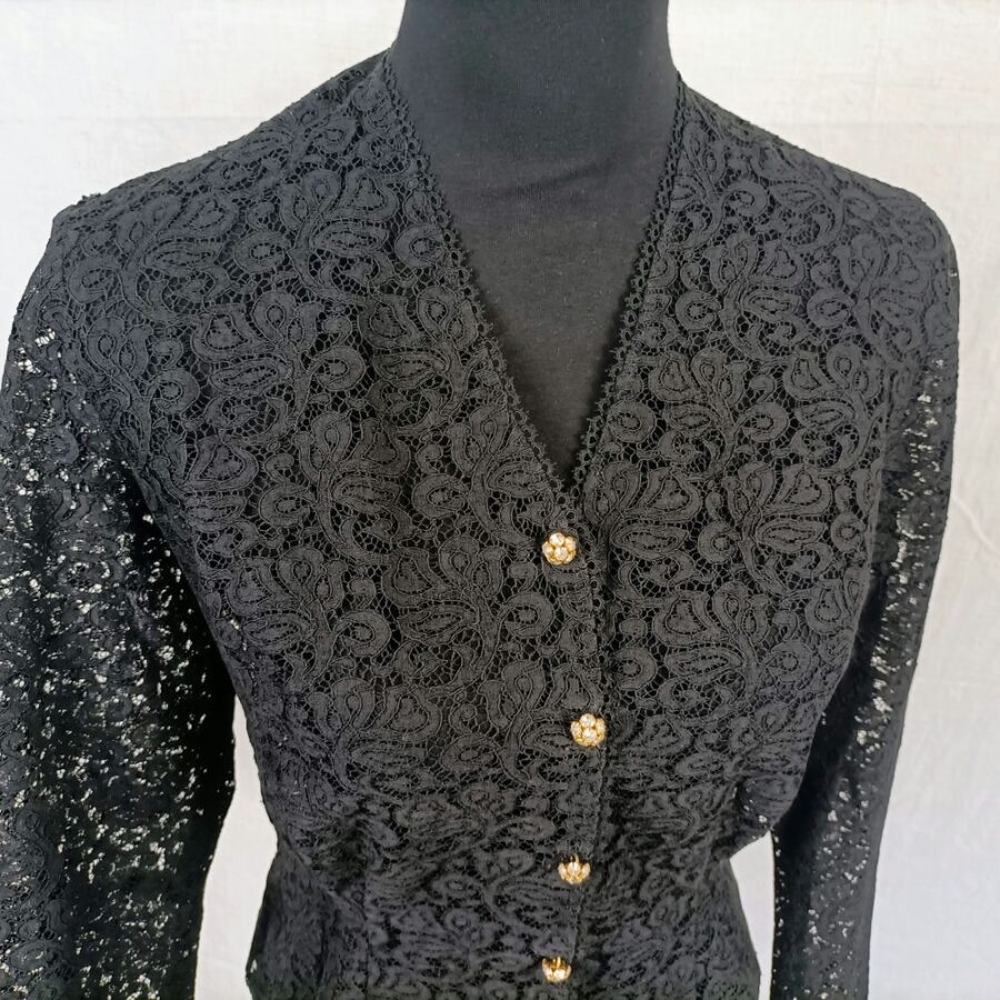 black lace shirt