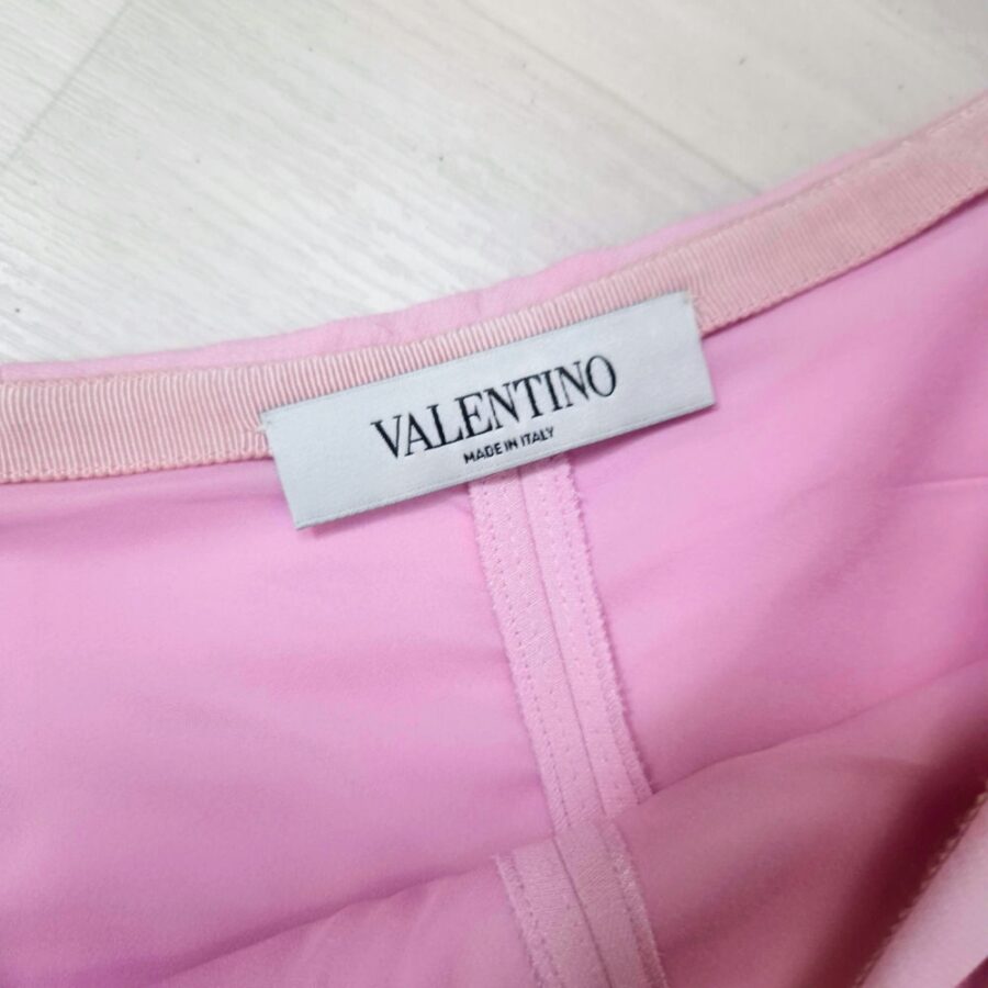 Gonna corta rosa in lana e seta Valentino