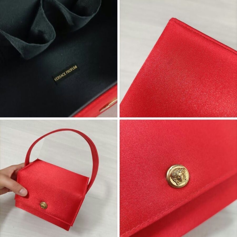 pochette rossa raso